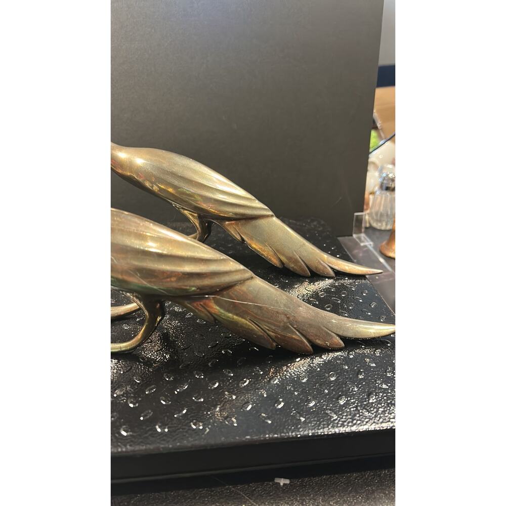 Peacock/Pheasant Brass Pair - call out - Picture 3 of 5